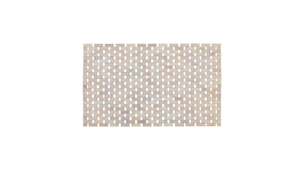 Wenko Bamboo bath mat, white