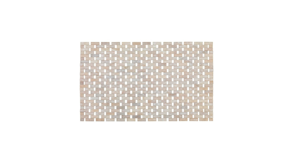 Wenko Bamboo bath mat, white