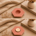 Modern Hexagonal Matte Iron Candle Holder