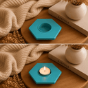 Modern Hexagonal Matte Iron Candle Holder