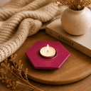 Modern Hexagonal Matte Iron Candle Holder