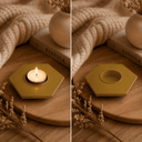 Modern Hexagonal Matte Iron Candle Holder