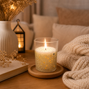Glitter Star Candle Collection in Black, Gold or Silver