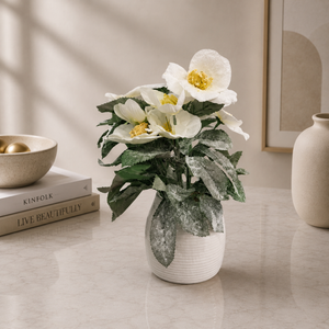 Migros Ceramic Vase with Elegant Textured White Décor - 3 models
