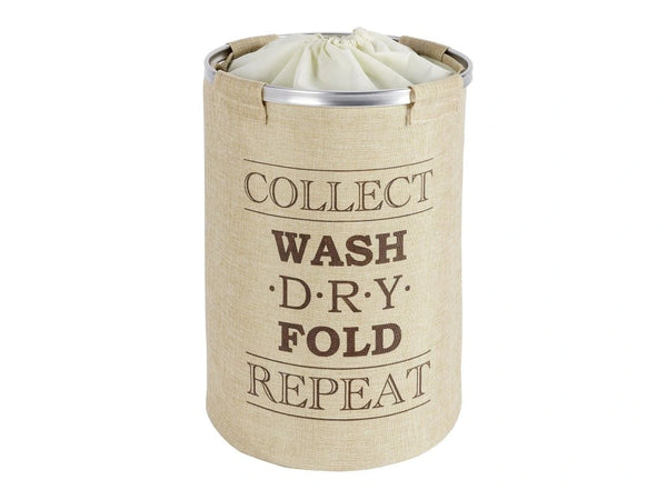 Wenko Ringo Laundry Basket Beige