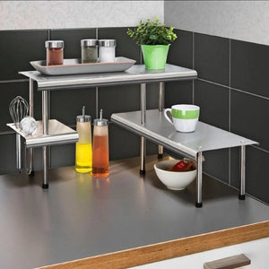Wenko MASSIVO TRIO kitchen shelf, 3 tiers, stainless steel