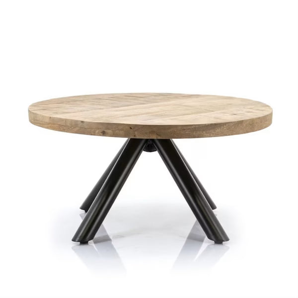 Coffee Table Ø70 - Solid Mango Wood by Elionora