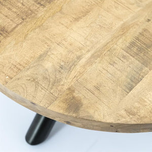Coffee Table Ø70 - Solid Mango Wood by Elionora