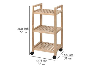 Wenko Acina Laundry/Kitchen 3-tier Rolling Trolley