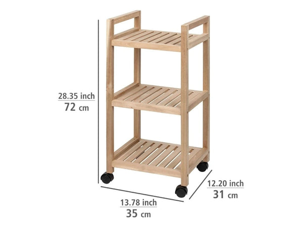 Wenko Acina Laundry/Kitchen 3-tier Rolling Trolley