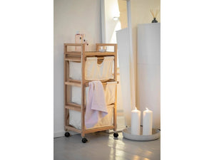 WENKO Acina FSC Acacia Wood Bathroom Shelf – 3-Tier Sustainable Storage Rack