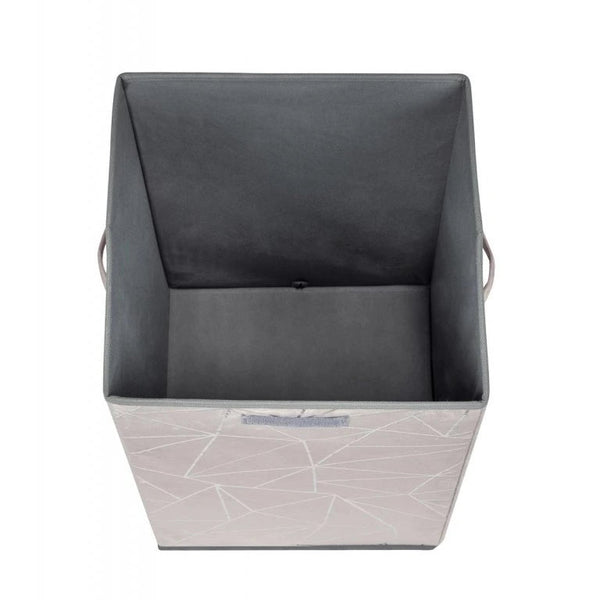Wenko Sam Grey Rectangular Laundry Basket – Velour-Touch Hamper with Lid Intro