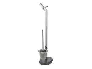 Wenko Puro Freestanding Toilet Set – 2-in-1 Paper Holder & Brush Stand
