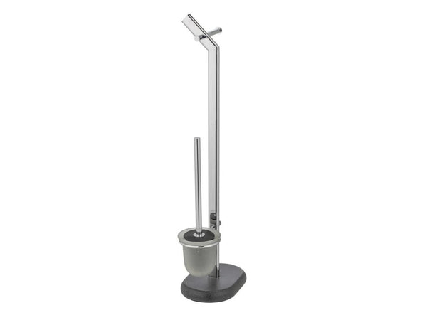 Wenko Puro Freestanding Toilet Set – 2-in-1 Paper Holder & Brush Stand