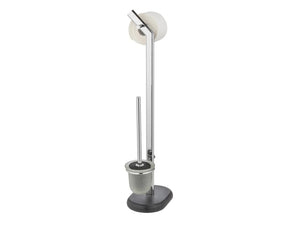 Wenko Puro Freestanding Toilet Set – 2-in-1 Paper Holder & Brush Stand