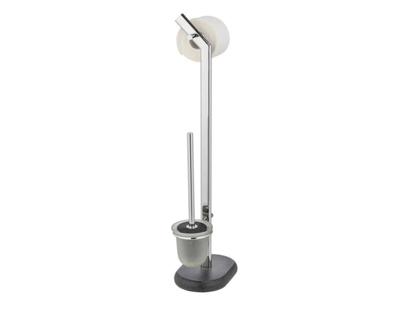 Wenko Puro Freestanding Toilet Set – 2-in-1 Paper Holder & Brush Stand