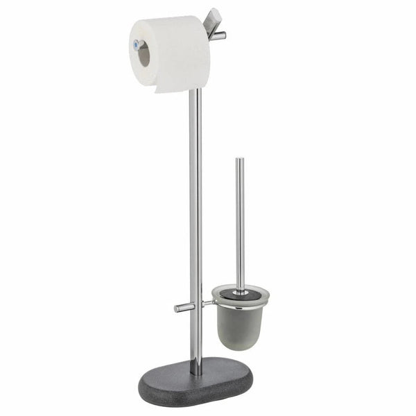 Wenko Puro Freestanding Toilet Set – 2-in-1 Paper Holder & Brush Stand