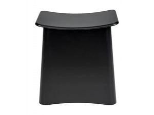 Wenko PLUS Bathroom Stool & Laundry Collector – 2-in-1 Black Storage Pouf