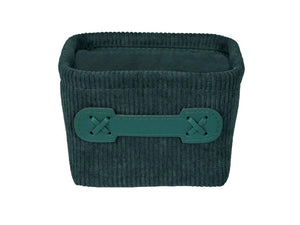 Wenko Anela mini square bath basket, dark green