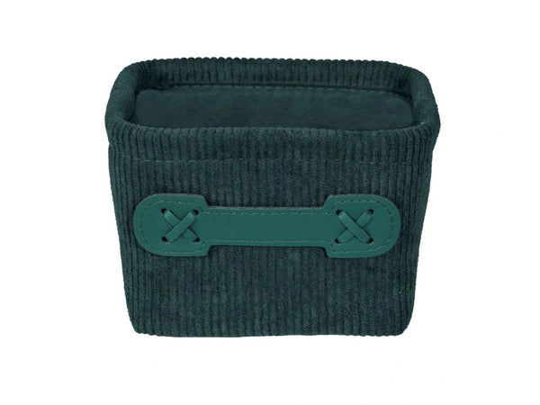 Wenko Anela mini square bath basket, dark green