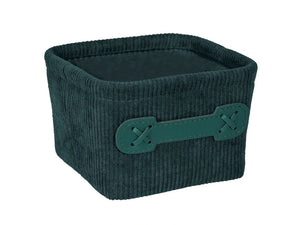 Wenko Anela mini square bath basket, dark green
