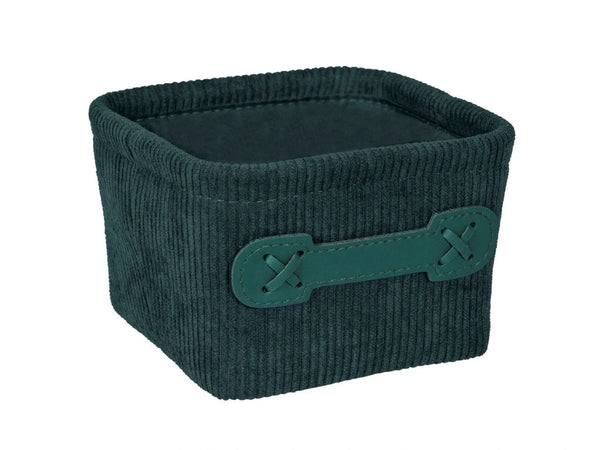 Wenko Anela mini square bath basket, dark green
