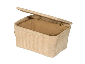 Wenko Anela bathroom basket with lid, beige