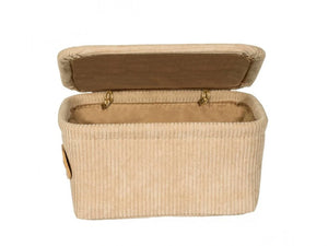 Wenko Anela bathroom basket with lid, beige