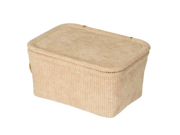 Wenko Anela bathroom basket with lid, beige