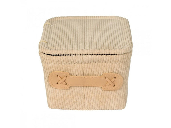 Wenko Anela bathroom basket with lid, beige