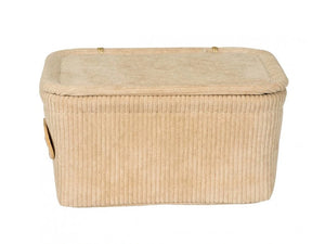 Wenko Anela bathroom basket with lid, beige