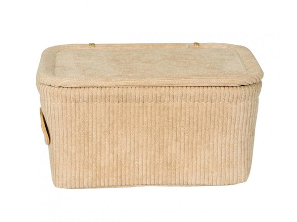 Wenko Anela bathroom basket with lid, beige