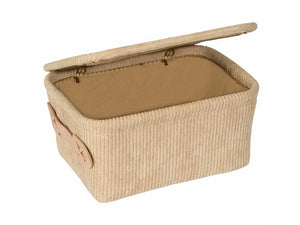 Wenko Anela bathroom basket with lid, beige