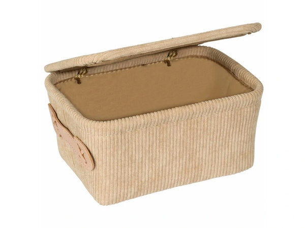 Wenko Anela bathroom basket with lid, beige