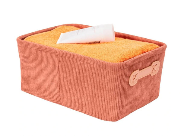 Wenko Anela bathroom basket, old pink