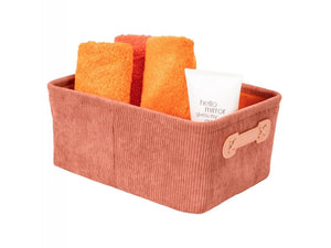 Wenko Anela bathroom basket, old pink
