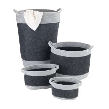 Wenko Felt basket Bea dark grey M