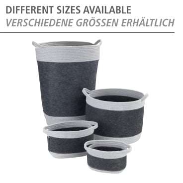 Wenko Felt basket Bea dark grey M