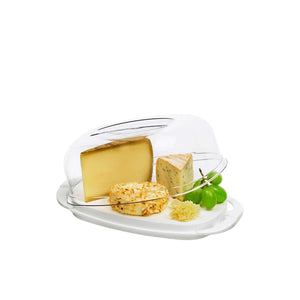 Rotho  Switzerland Cheese Container with Clear Plastic Hood