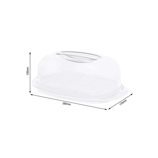 Rotho  Switzerland Cheese Container with Clear Plastic Hood