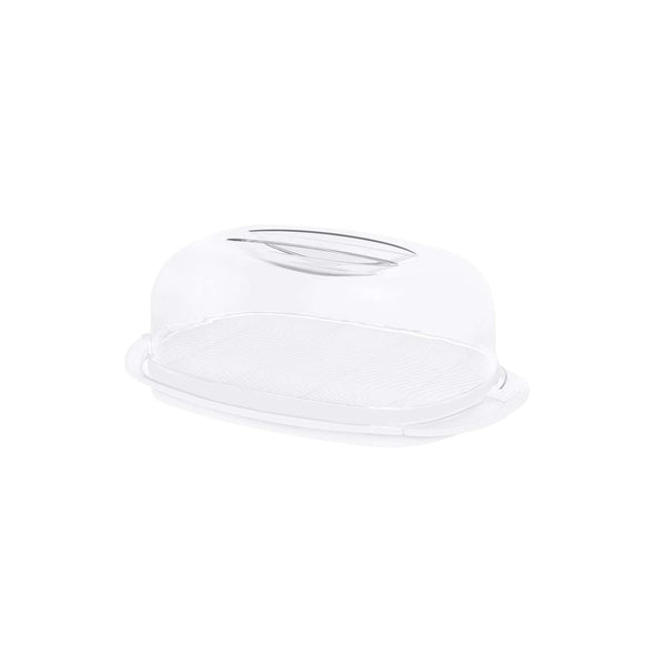 Rotho  Switzerland Cheese Container with Clear Plastic Hood