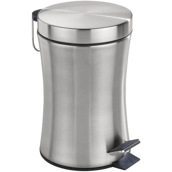 Wenko Pieno 3L Stainless Steel Pedal Trash Bin