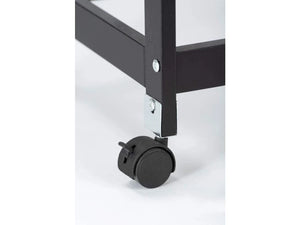 Wenko Bon Appetit Kitchen Trolley – 5-Tier Rolling Cart with Glass Cutting Board