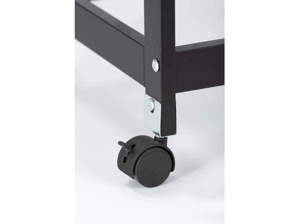 Wenko Bon Appetit Kitchen Trolley – 5-Tier Rolling Cart with Glass Cutting Board