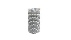 LED Candle Silver Pearls Large