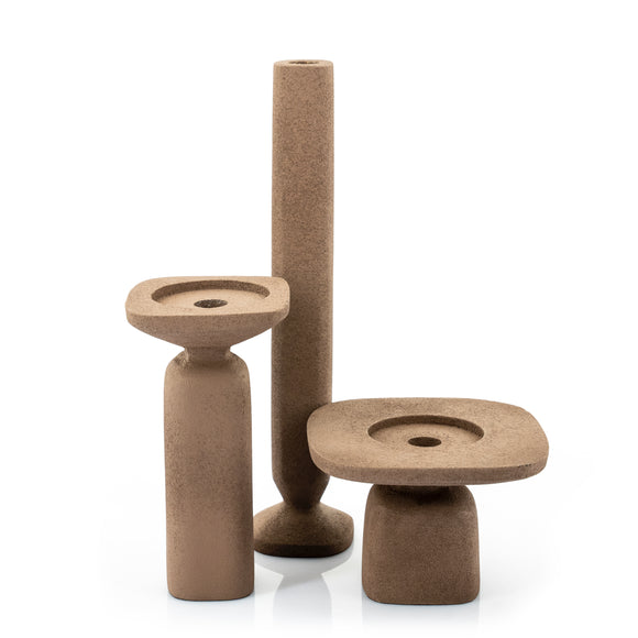 By-Boo Squand Brown Candle Holder - Large