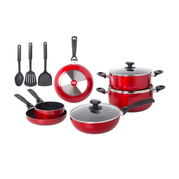 Betty Crocker 10-Piece Non-Stick Cookware Set with Spiral Bottom