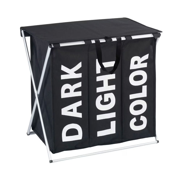 Wenko Laundry Basket Trio Top Black -118 L
