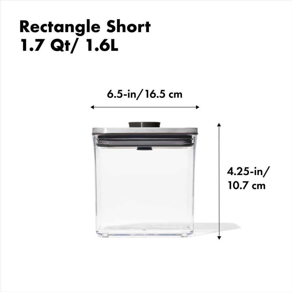 Steel Pop Container Rectangle Short by OXO