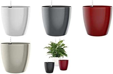 Poetic Emsa Flower Pot, Self Watering System, Ø 36cm, Silk Grey, CASA BRILLIANT, 517574